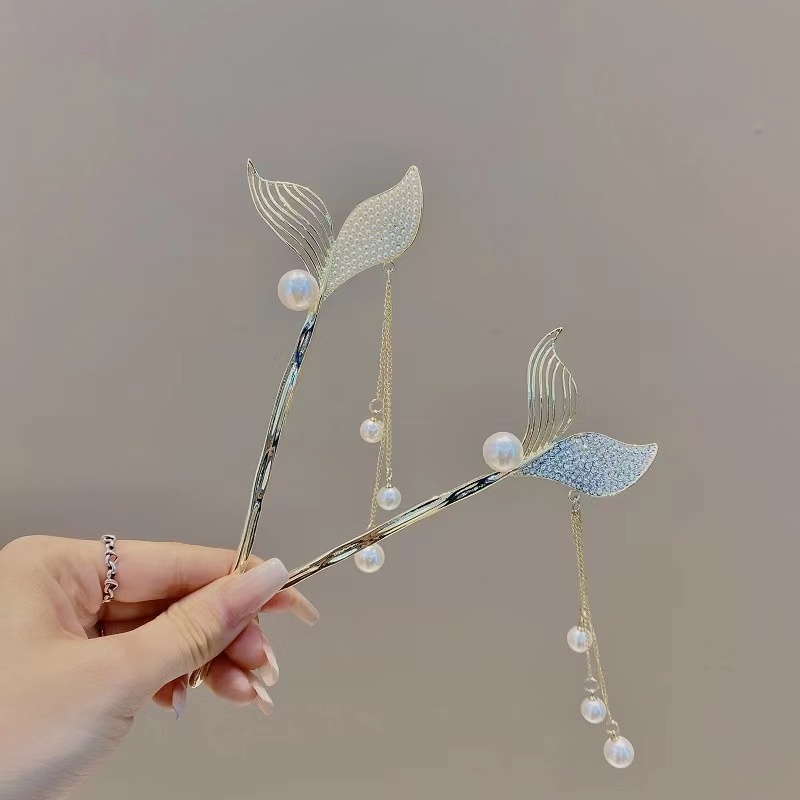 Kẹp Tóc Hình Đuôi Nàng Tiên Cá Bằng Kim Loại Cao Cấp Cho Nữ