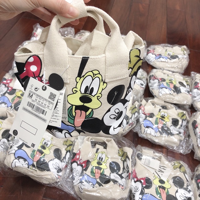 Túi đeo chéo zara họa tiết mickey xuất dư xịn