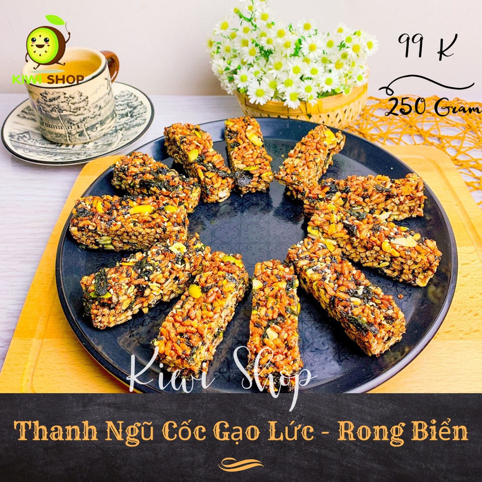 [Dinh Dưỡng Cho Mẹ &amp; Bé] Thanh Ngũ Cốc Gạo Lứt Rong Biển (250gram)