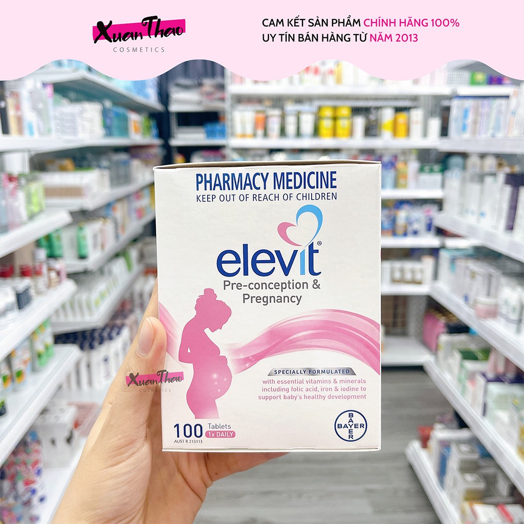 Elevit Bầu, Elevit Dành Cho Bà Bầu, 100 Viên Bayer Úc