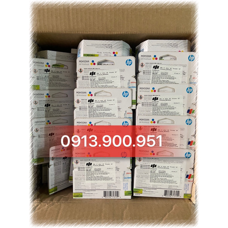2 Đầu phun đen và màu in phun HP GT53-GT52 3JB06A -Dùng cho máy Hp 5800 / 5810 / 5820 HP Ink Tank 115 / 315  / 415