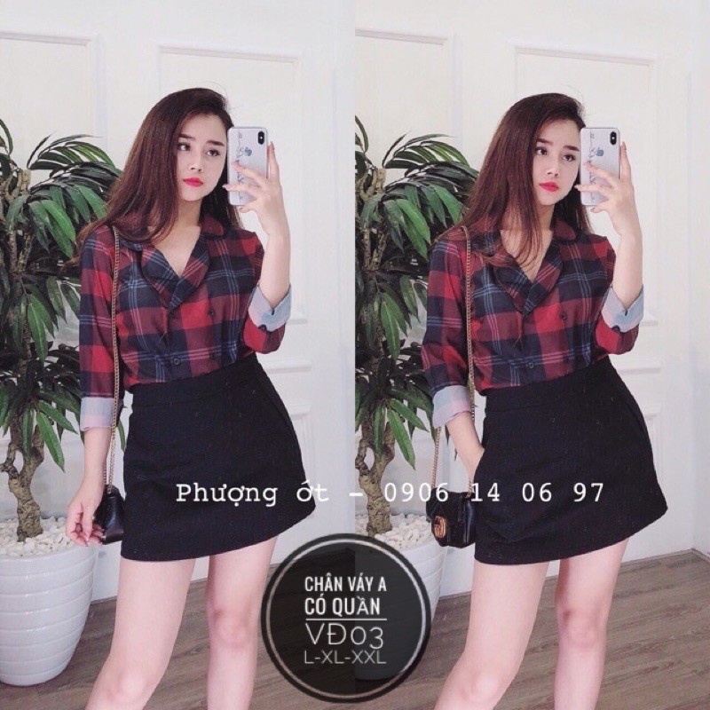 Chân váy A Bigsize size có quần HOẢ TỐC HCM