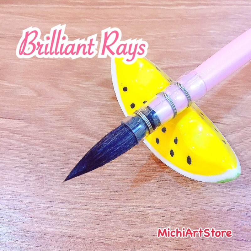 [Michi Art Store] Brilliant Rays - Cọ vẽ màu nước mop, bút lông sóc cao cấp hồng pastel - Mairtini