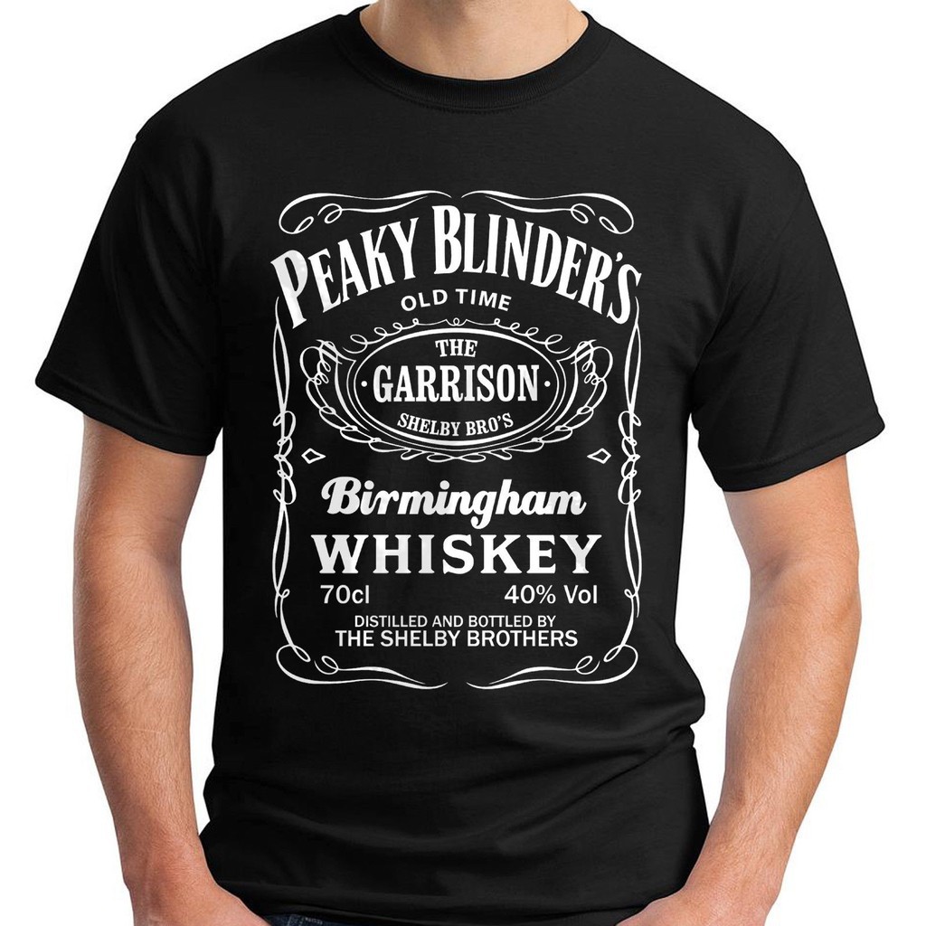 Mới Áo Thun Đen In Hình Peaky Blinders Whiskey Cá Tính Cho Nam Dùng Để Làm Quà Sinh Nhật 1