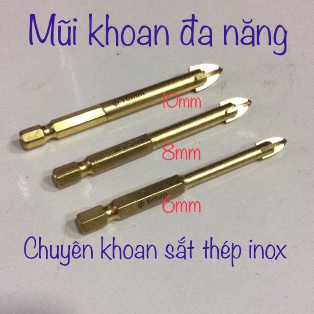 MŨI KHOAN ĐA NĂNG CÔNG NGHỆ MỚI LOẠI 6mm 8mm 10mm