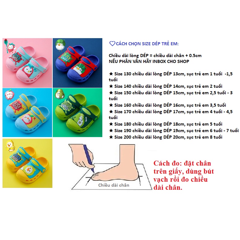 Giày dép sục cross trẻ em 2021 [H5] dành cho bé trai và bé gái - LUCKY SHOES VN