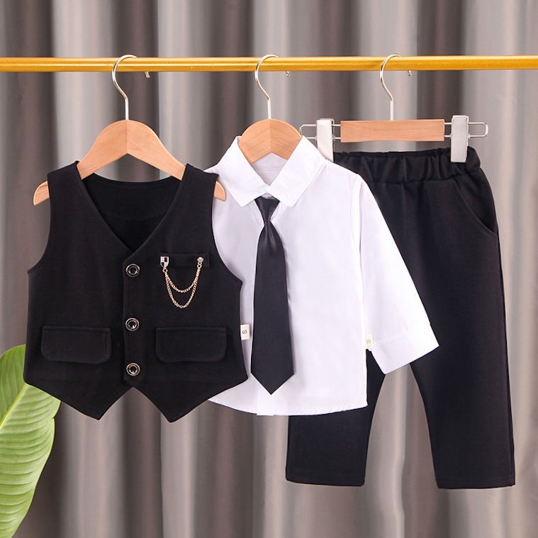 Bộ Đồ Thời Trang Xuân Thu Gồm 2 Món Dễ Thương Cho Bé Trai 3-4 Tuổi