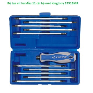Bộ tua vít hai đầu 11 cái hệ mét Kingtony 32518MR