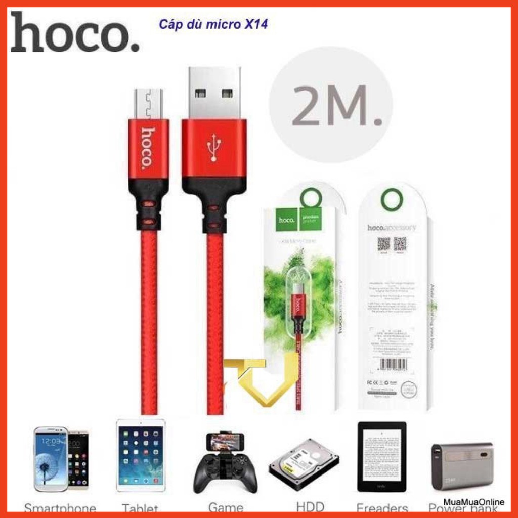 Cáp Sạc Hoco X14 Micro USB - Chiều Dài Lên Đến 2M - Đẳng Cấp Vượt Trội