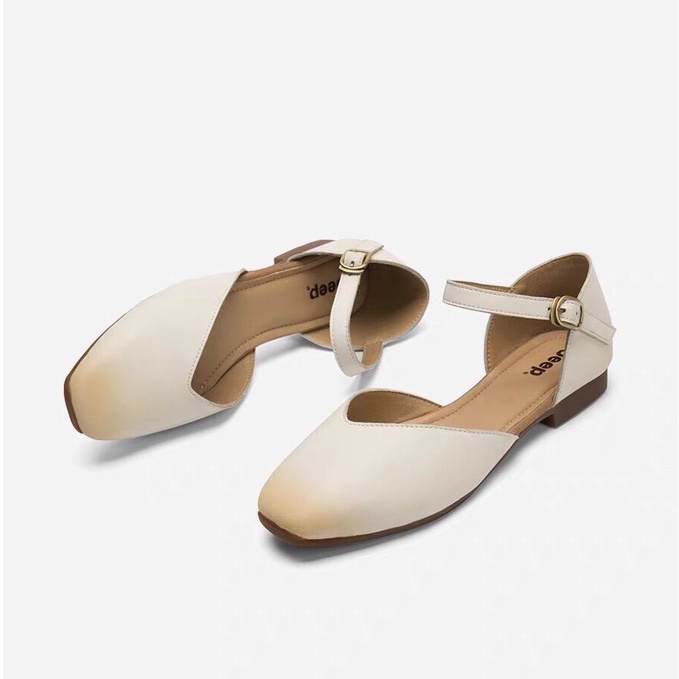 Giày Sandal Nữ 2p Mũi Vuông Dễ Đi E12