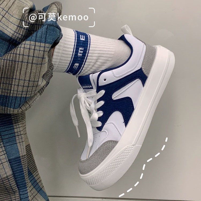 Giày thể thao nữ sneaker đơn giản dễ phối quần áo đế bằng tôn dáng phong cách basic