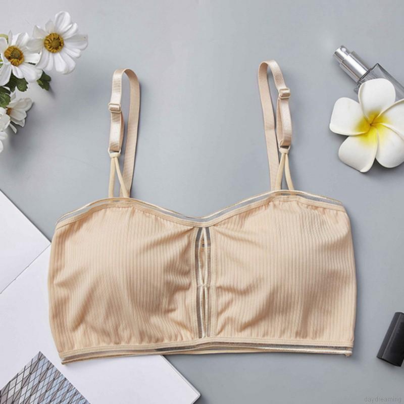 Women Openwork Round Cup Bra With Chest Pad That Bra Vest