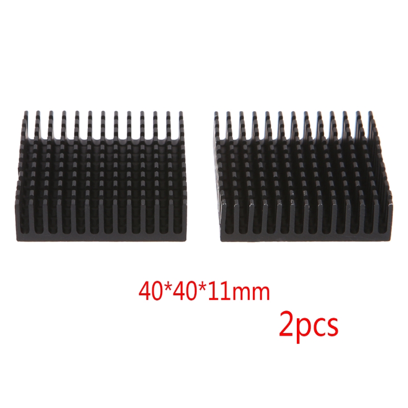 Bộ 2 khối tản nhiệt làm mát bằng nhôm kích thước 40*40*11mm
