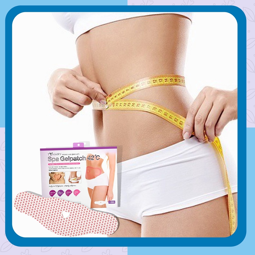 [Hết mỡ bụng 100%_Hàng Auth] Miếng Dán Tan Mỡ Bụng Spa Gel Patch 42°C Hàn Quốc (1 Hộp 5Miếng)