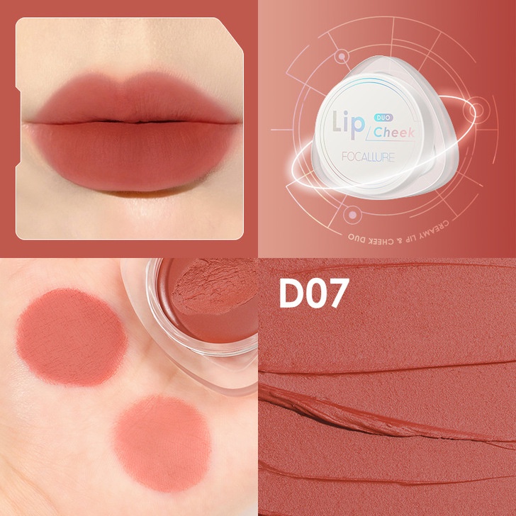 Son nhung MATTE Focallure FA266 có thể làm phấn má hồng dạng kem mềm mịn 5g