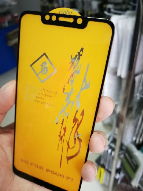 Kính cường lực 6D cho Pocophone F1 Full màn Full keo (tặng keo chống hở méo giấy lấy bụi)