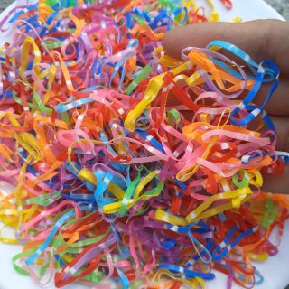  500g thun cột tóc sọc màu (được chọn màu)