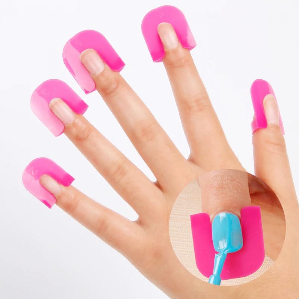 [Hàng mới về] Bộ 26 tấm khuôn chắn hỗ trợ sơn móng tay bảo vệ chuyên dụng