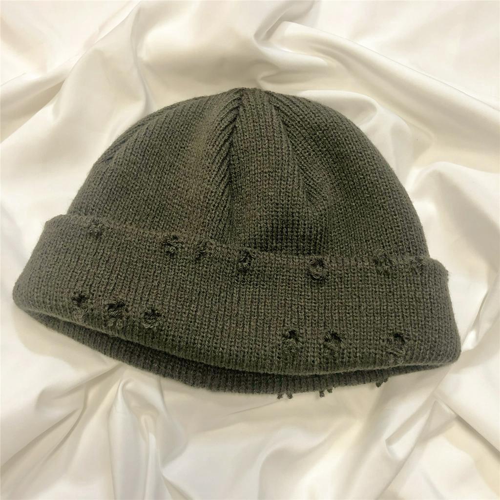 Mũ Len Dệt Kim Thiết Kế Rách Phong Cách Hàn Quốc 22141