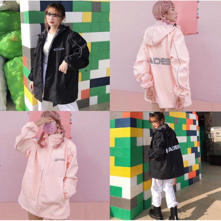 Áo khoác dù unisex Áo gió nam nữ form rộng HADES 2 màu K - 019
