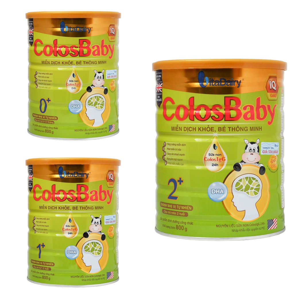 SỮA BỘT COLOSBABY IQ GOLD 0+/1+/2+ 800G