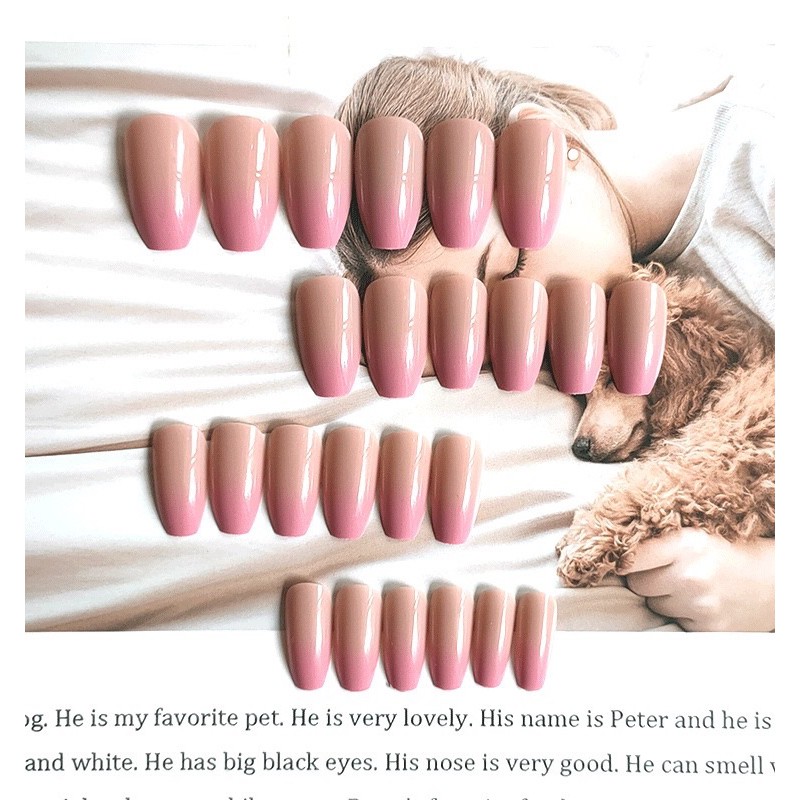 Bộ 24 móng giả D043 dáng móng dài ( Tặng kèm keo và dũa )