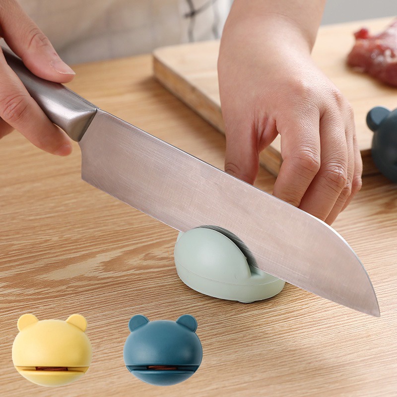Dụng cụ mài dao mini cầm tay hình chú ếch cho nhà bếp