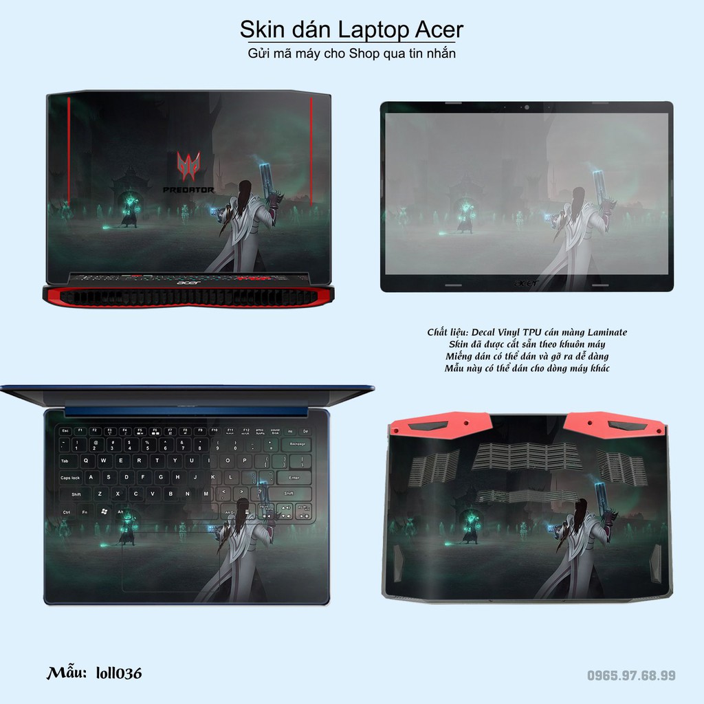 Skin dán Laptop Acer in hình Liên Minh Huyền Thoại _nhiều mẫu 5 (inbox mã máy cho Shop)