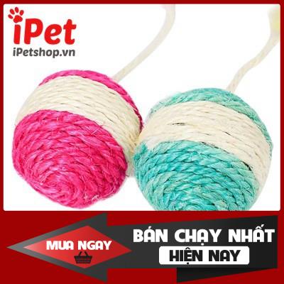 Bóng Đồ Chơi Dây Thừng Có Lông Vũ Cho Thú Cưng Chó Mèo - iPet Shop 0