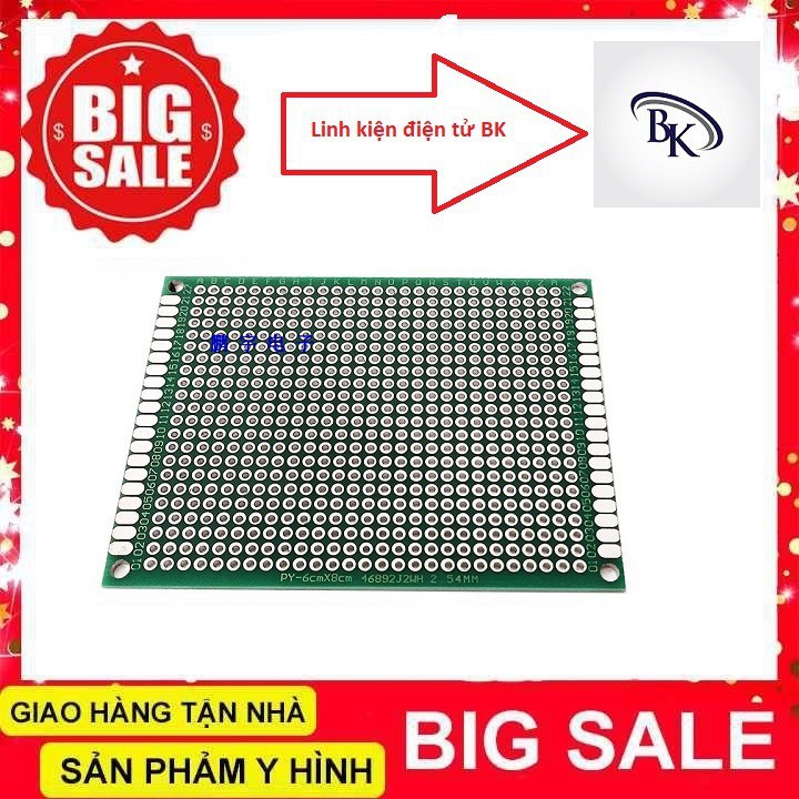 Phíp Đồng Đục Lỗ 2 Mặt PCB Xanh Tốt