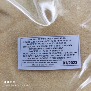 Bột gelatin loại 1 xuất xứ bỉ. 100g