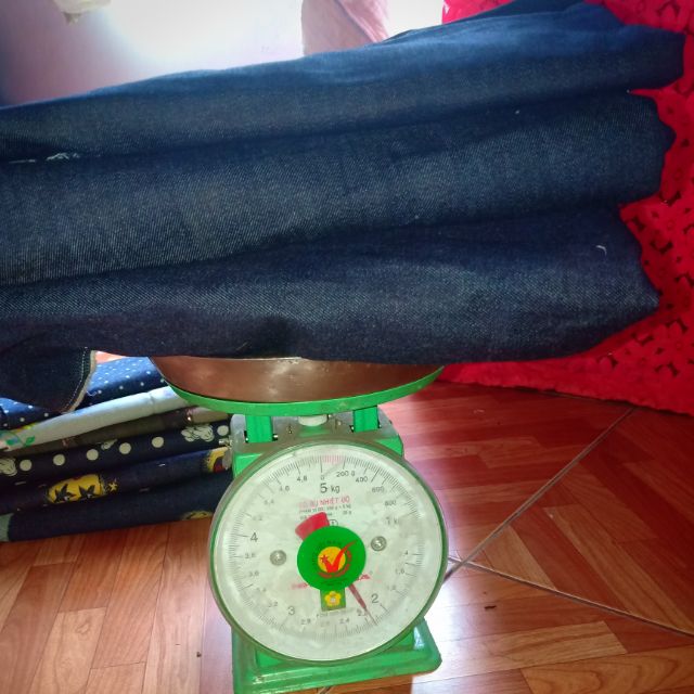 Set vải jean trơn co giãn