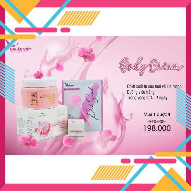 [SALE SỐC] Body Pink Siêu Trắng Không Hồi Tông ( Hải Âu Việt )