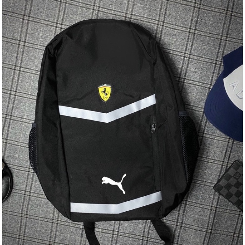 Ba Lô Thể Thao Logo Ferrari Sport Màu Đen- Balo Đi Học Nam Nữ Đựng Laptop Làm Việc Và Đi Phượt - MR BEAN VNXK 93