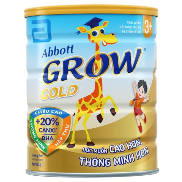 [CHÍNH HÃNG]Sữa Abbott Grow Gold 3+ 900g hương Vani (3-6 tuổi)