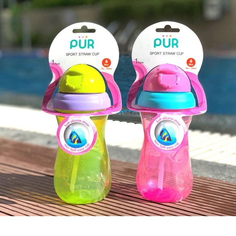 Bình nước đẹp cho bé PUR (350ml) (5507ME), nhiều màu sắc, không chứa BPA