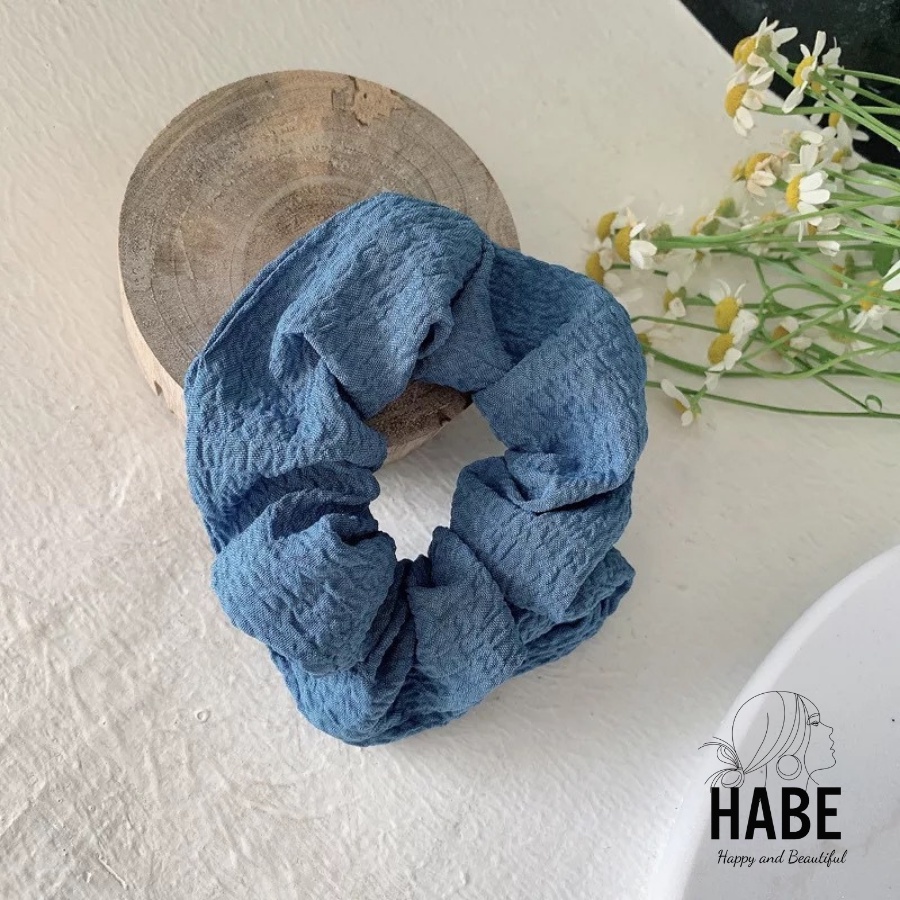 Dây buộc tóc scunchies cột tóc đẹp cho nữ, đồ cột tóc vải xốp bồng bềnh phong cách Hàn Quốc