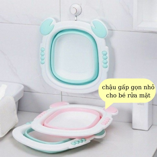 Chậu tắm gấp gọn cho bé có kèm phao tắm - popapu store