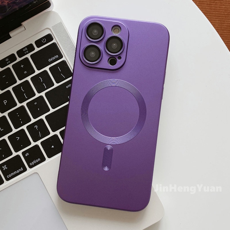 Ốp Điện Thoại Silicone Mềm Dạng Nhám Kèm Móc Xỏ Ngón Nam Châm Cho IPhone 14 13 12 Pro Max 14 Plus