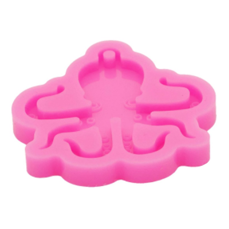 Khuôn Silicone Làm Móc Khóa Hình Bạch Tuộc Bằng Pha Lê UV DIY