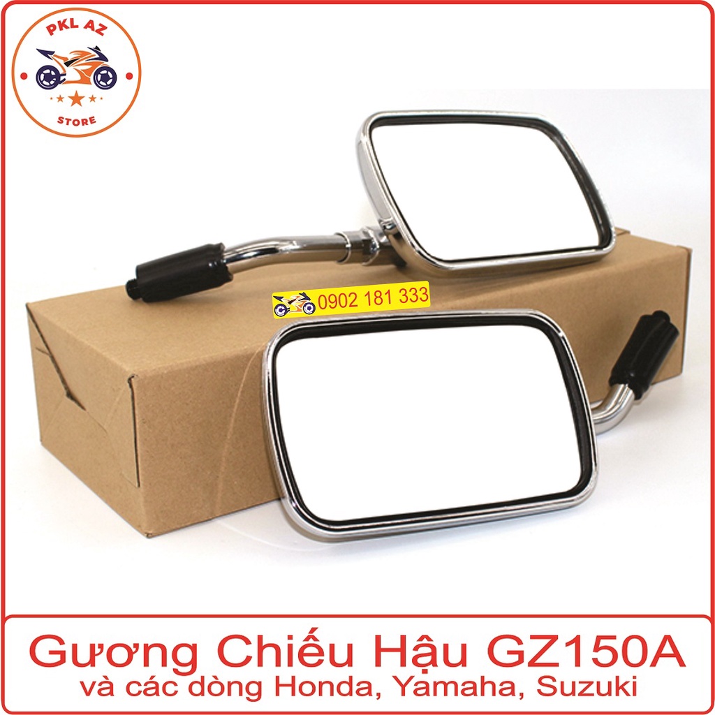 Kính Hậu Gương Chiếu Hậu Suzuki GZ150A Vuông Và Các Dòng Honda, Yamaha, Suzuki Hàng Chính Hãng HJ & MT