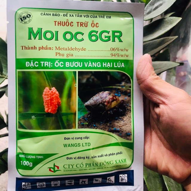 Thuốc diệt ốc, trừ ốc sên, ốc bưu vàng - Moi oc 6GR  Bã mồi diệt ốc