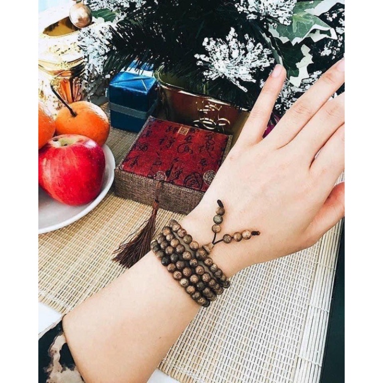 Vòng Tay Trầm Hương  Chuỗi Vòng Tay Trầm Tốc 108 Hạt  Kèm Hộp Gấm ..