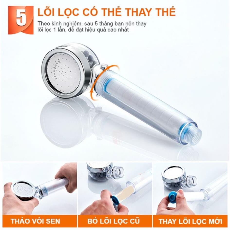 Vòi Sen Tăng Áp Nhà Tắm 1674 Chất liệu nhựa cao cấp
