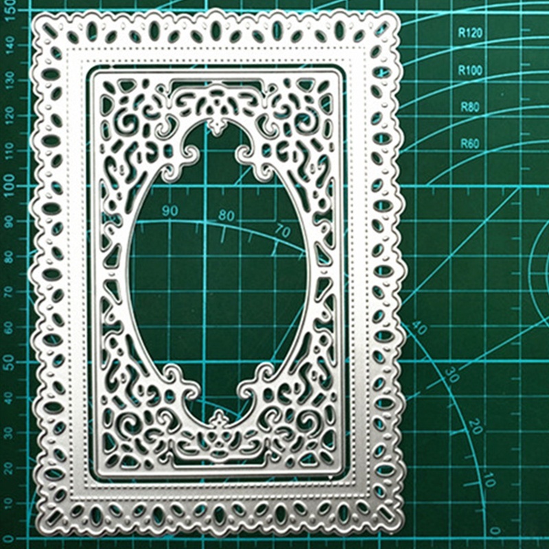 Khuôn Cắt Giấy Kim Loại Khung Chữ Nhật Xinh Xắn