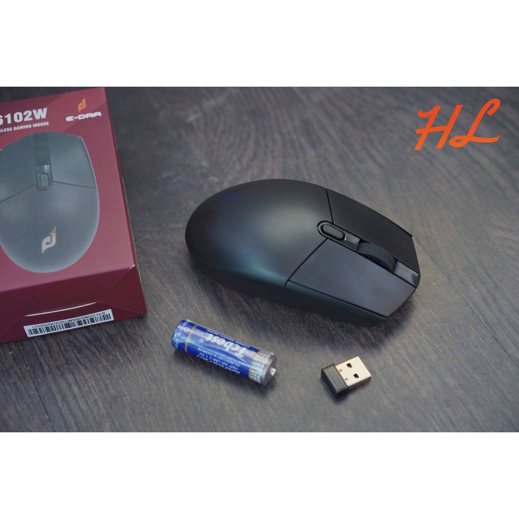 Chuột Không Dây Gaming E-dra EM6102W (1200/2400/3200 DPI, USB 2.4Ghz, Không Led) - Chính Hãng BH 24T - Hunglongpc