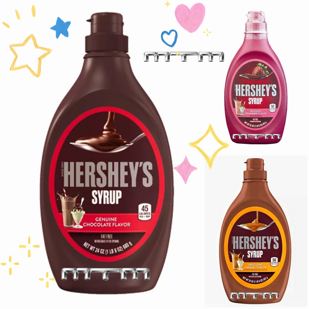 Sốt Socola Caramel Dâu Syrup Hershey's Nhỏ 680g