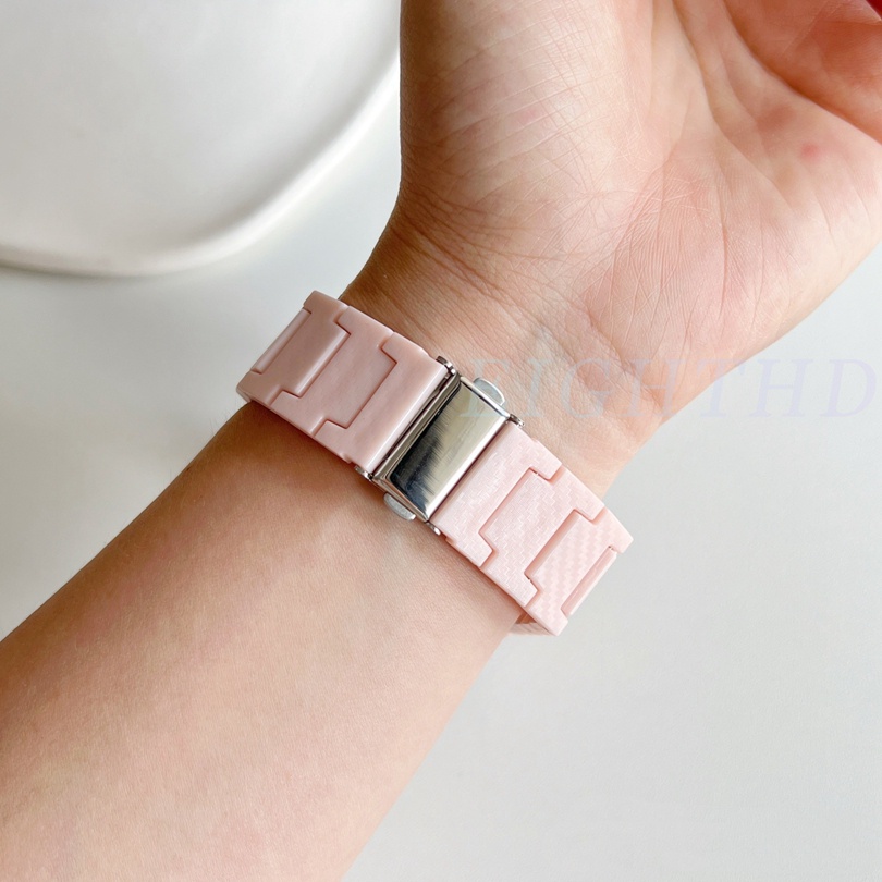 Dây Đeo Sợi Carbon Cho Đồng Hồ Thông Minh Series 7 6 SE 5 4 3 2 1 41mm 45mm 44mm 42mm 40mm 38mm