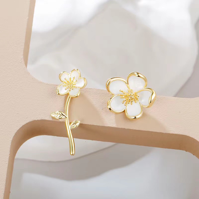 [Augustcloth | AugustJewelry] Bông tai/ Hoa tai 1 bông hoa và 1 cành hoa