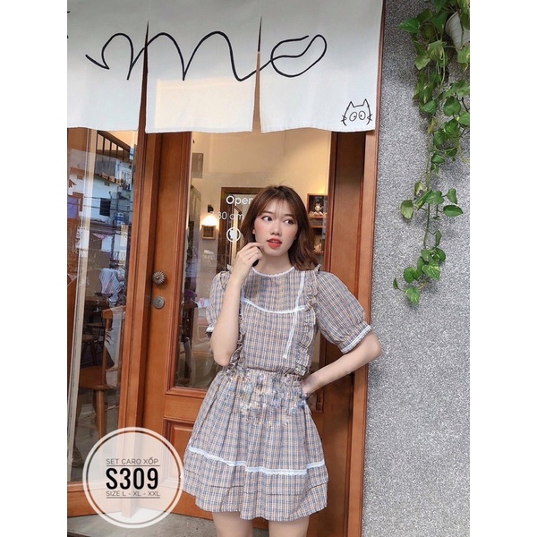 Bigsize Set caro xốp S309